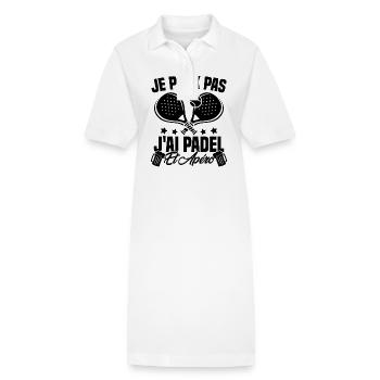 Ich kann nicht Padel und Aperitif Padeliste Geschenk - Stanley/Stella Frauen Bio-Polokleid PAIGER - Weiß - Vorne