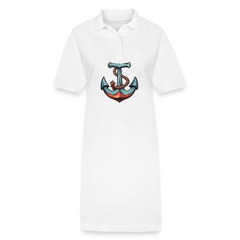 Anker Hafen - Stanley/Stella Frauen Bio-Polokleid PAIGER - Weiß - Vorne