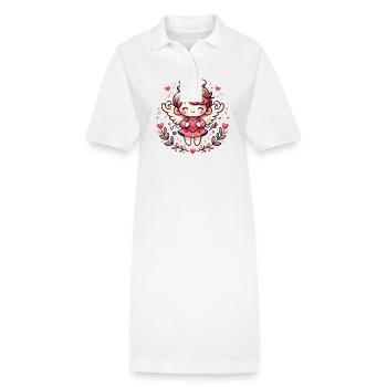 Valentinsengel, Valentinstagsengel - Stanley/Stella Frauen Bio-Polokleid PAIGER - Weiß - Vorne