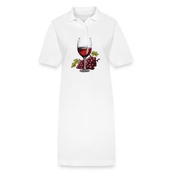 Weinglas Trauben Wein - Stanley/Stella Frauen Bio-Polokleid PAIGER - Weiß - Vorne