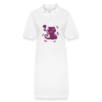 Gecko - Amphibie Tier - Stanley/Stella Frauen Bio-Polokleid PAIGER - Weiß - Vorne