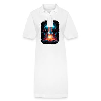 Raumschiff-Start Raketenschiff - Stanley/Stella Frauen Bio-Polokleid PAIGER - Weiß - Vorne