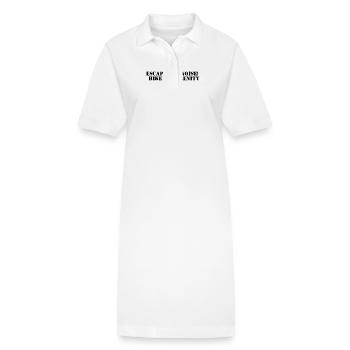 Hiking - Escape the noise, hike to serenity - Stanley/Stella PAIGER Organic Women’s Polo Dress - white - Front