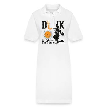 Dunk is where the fun is Basketball Lustig - Stanley/Stella PAIGER Organic Women’s Polo Dress - white - Front