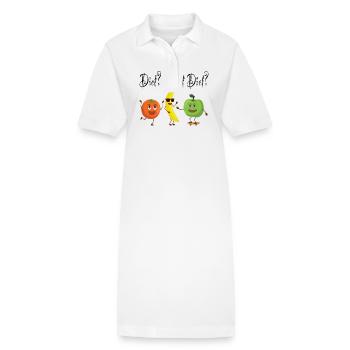 Diet What Diet Diet Fruit Funny Saying Lose Weight - Stanley/Stella PAIGER Organic Women’s Polo Dress - white - Front