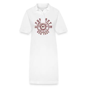 Pomfret NY | New York Travel & Souvenir Gift - Stanley/Stella PAIGER Organic Women’s Polo Dress - white - Front