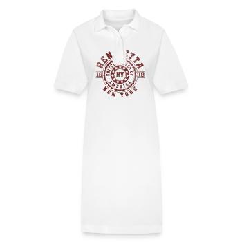 Henrietta NY | New York Travel & Souvenir Gift - Stanley/Stella PAIGER Organic Women’s Polo Dress - white - Front