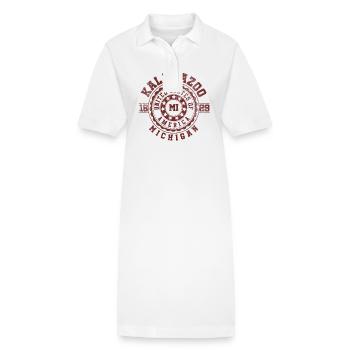 Kalamazoo MI | Michigan Travel & Souvenir Gift - Stanley/Stella PAIGER Organic Women’s Polo Dress - white - Front