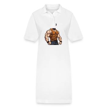 Muscles de bodybuilder d’entraînement - Robe polo bio PAIGER Stanley/Stella Femme - blanc - Devant