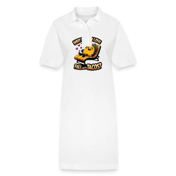 Tako Liegestuhl Tacos statt Liebe - Stanley/Stella Frauen Bio-Polokleid PAIGER - Weiß - Vorne
