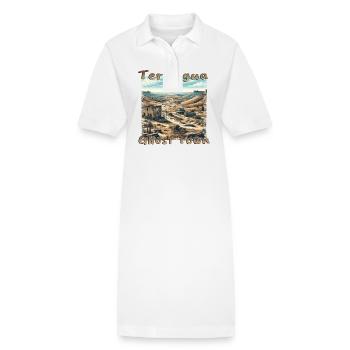 Terlingua, Ville Fantôme, Texas, Désert, Grunge - Robe polo bio PAIGER Stanley/Stella Femme - blanc - Devant