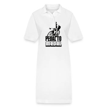 Pedal To Medal Road Bike Road Bike Road Bikes Road Bike - Stanley/Stella PAIGER Organic Women’s Polo Dress - white - Front