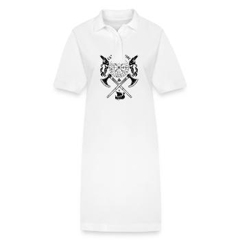 viking-viking symbols-viking runes - Stanley/Stella PAIGER Organic Women’s Polo Dress - white - Front