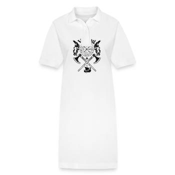 VIKING-Wikinger SYMBOLE-WIKINGER RUNEN - Stanley/Stella Frauen Bio-Polokleid PAIGER - Weiß - Vorne