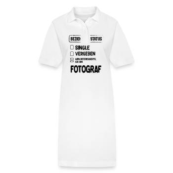 Photographer Relationship Status - Stanley/Stella PAIGER Organic Women’s Polo Dress - white - Front