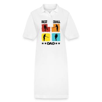 Meilleur père de baseball - Robe polo bio PAIGER Stanley/Stella Femme - blanc - Devant