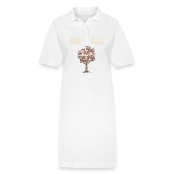 Baumwolle Schafe für einen Schafliebhaber - Stanley/Stella Frauen Bio-Polokleid PAIGER - Weiß - Vorne
