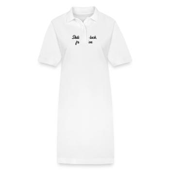 Billiards - Skill meets luck, frustration - Stanley/Stella PAIGER Organic Women’s Polo Dress - white - Front
