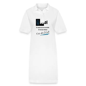Pour moi, Kiel est la plus belle ville hanséatique du monde - Robe polo bio PAIGER Stanley/Stella Femme - blanc - Devant
