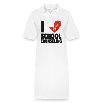 School Counselor Heart I (Heart) - Stanley/Stella Frauen Bio-Polokleid PAIGER - Weiß - Vorne