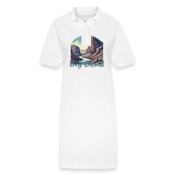 Texas Terlingua Santa Elena Canyon Big Bend - Stanley/Stella PAIGER Organic Women’s Polo Dress - white - Front