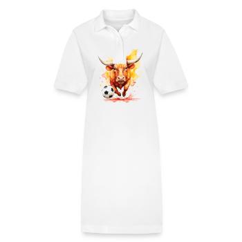 Bull Football Coloré Espagne Animal Design Print - Robe polo bio PAIGER Stanley/Stella Femme - blanc - Devant