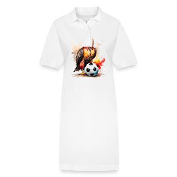 Eagle Football Coloré Allemagne Animal Design Print - Robe polo bio PAIGER Stanley/Stella Femme - blanc - Devant