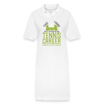 Funny Tennis Player Racket This - Stanley/Stella Frauen Bio-Polokleid PAIGER - Weiß - Vorne