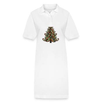 Arbre de Noël - Robe polo bio PAIGER Stanley/Stella Femme - blanc - Devant
