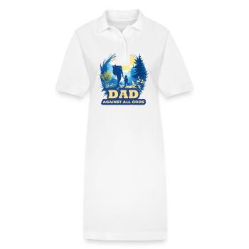 Dad against all odds - Stanley/Stella PAIGER Organic Women’s Polo Dress - white - Front
