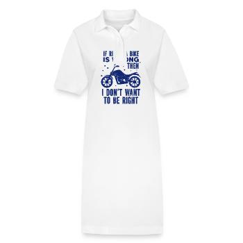 Moto Motocross Vélo de course Sport automobile - Robe polo bio PAIGER Stanley/Stella Femme - blanc - Devant