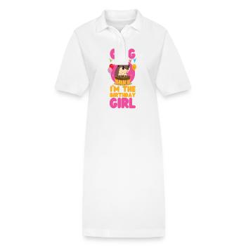 Otter Birthday Girl Omg I'm The - Stanley/Stella Frauen Bio-Polokleid PAIGER - Weiß - Vorne