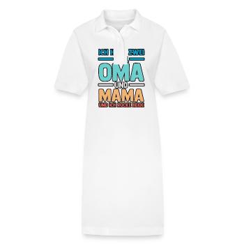 J’ai deux titres : Mamie et Maman - Robe polo bio PAIGER Stanley/Stella Femme - blanc - Devant