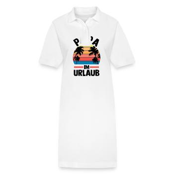 Vacation Vacationer Father Dad - Stanley/Stella PAIGER Organic Women’s Polo Dress - white - Front
