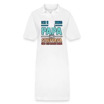 Ich Habe Zwei Titel Papa Und Stiefpapa - Stanley/Stella Frauen Bio-Polokleid PAIGER - Weiß - Vorne