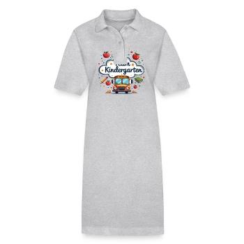 Team Kindergarten – Cute design for children - Stanley/Stella PAIGER Organic Women’s Polo Dress - black - Front