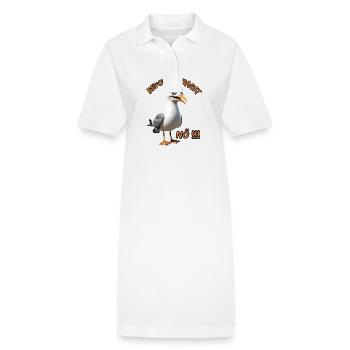Lustiger Spruch mit Möwe Bevor du fragst Nö !!! - Stanley/Stella Frauen Bio-Polokleid PAIGER - Weiß - Vorne