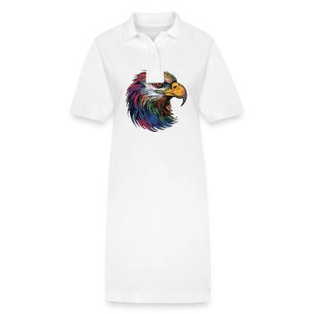 Portrait d’aigle - Robe polo bio PAIGER Stanley/Stella Femme - blanc - Devant