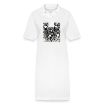 Beer Lover - Hops & Malt - Stanley/Stella PAIGER Organic Women’s Polo Dress - white - Front