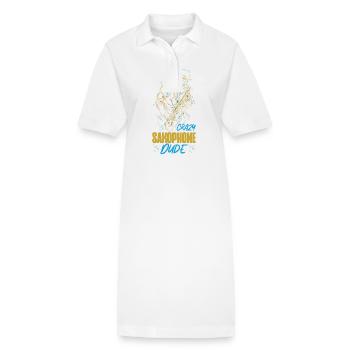 Saxophone Crazy Saxophone Dude - Stanley/Stella Frauen Bio-Polokleid PAIGER - Weiß - Vorne