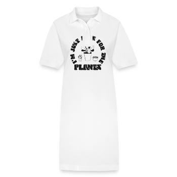 Amateur de plantes jardinage Je suis juste - Robe polo bio PAIGER Stanley/Stella Femme - blanc - Devant