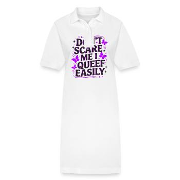 Queef Queen Queefed Adult Humour Queefing - Stanley/Stella PAIGER Organic Women’s Polo Dress - white - Front