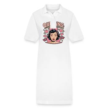 Queef Queen Queefed Adult Humour Queefing - Stanley/Stella PAIGER Organic Women’s Polo Dress - white - Front