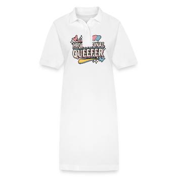 Queef Queen Queefed Adult Humour Queefing - Stanley/Stella PAIGER Organic Women’s Polo Dress - white - Front