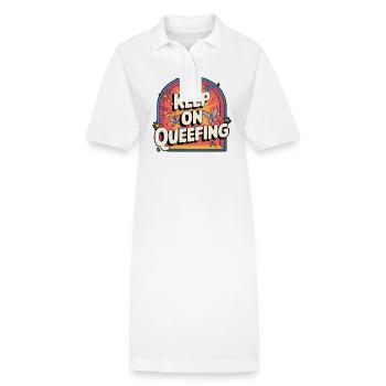 Queef Queen Queefed Adult Humour Queefing - Stanley/Stella PAIGER Organic Women’s Polo Dress - white - Front
