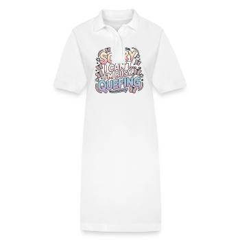 Queef Queen Queefed Adult Humour Queefing - Stanley/Stella PAIGER Organic Women’s Polo Dress - white - Front