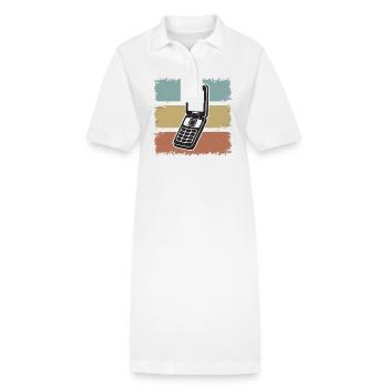 Klassisches Klapphandy, Vintage-Handy, Handy - Stanley/Stella Frauen Bio-Polokleid PAIGER - Weiß - Vorne