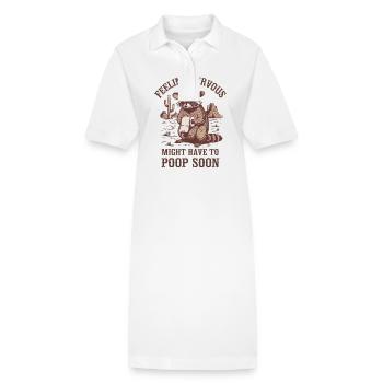 Intestin irritable Syndrom Cowboy Raton laveur Cowboy - Robe polo bio PAIGER Stanley/Stella Femme - blanc - Devant