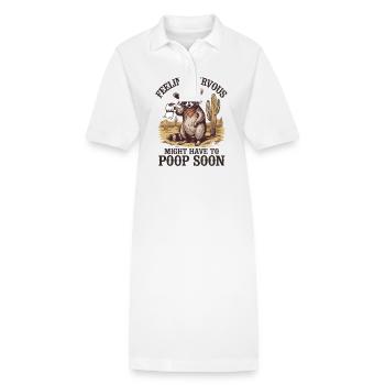 Intestin irritable Syndrom Cowboy Raton laveur Cowboy - Robe polo bio PAIGER Stanley/Stella Femme - blanc - Devant