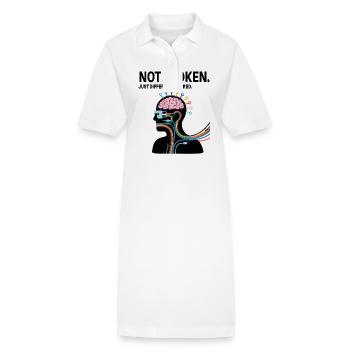 Pas cassé – juste câblé différemment - Robe polo bio PAIGER Stanley/Stella Femme - blanc - Devant